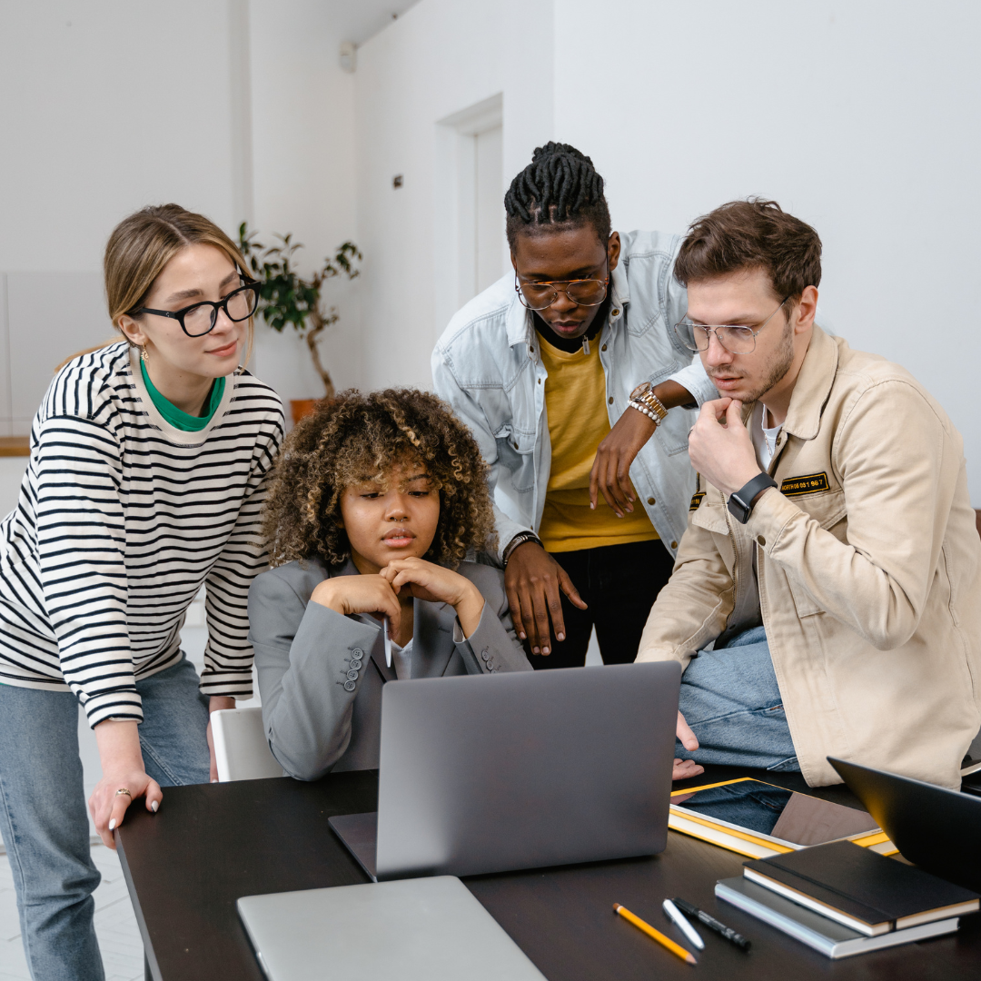 Four students ready to learn tech for free